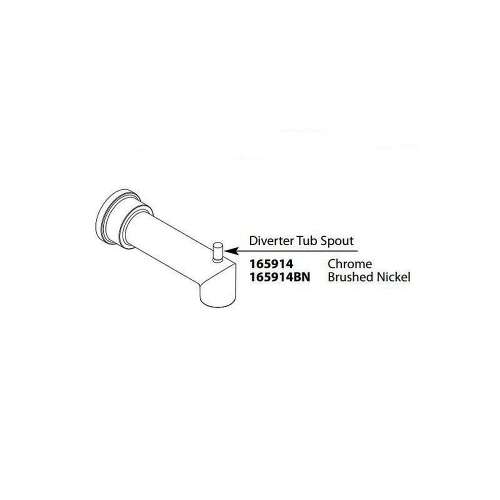 7-1/8in Tub Spout (With Diverter)