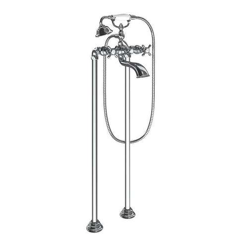 Wall Mounted, Free Standing Tub Filler with Hand Shower