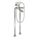 Wall Mounted, Free Standing Tub Filler with Hand Shower in Brushed Nickel