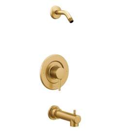 Posi-Temp Pressure Balanced Tub and Shower Trim with 2.5 GPM Shower Head and Tub Spout in Brushed Gold