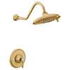 Single Handle Posi-Temp Pressure Balanced Multi-Function Shower Trim with Eco-Performance Shower Head in Brushed Gold