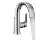 Single Handle High Arc Bathroom Sink Faucet with Metal Pop-Up Drain Assembly in Chrome