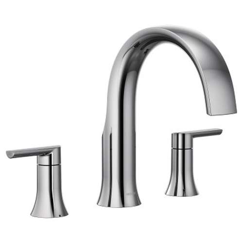 Two-Handle High Arc Roman Tub Faucet in Chrome