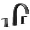 Two-Handle High Arc Roman Tub Faucet in Matte Black