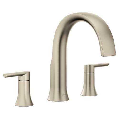 Two-Handle High Arc Roman Tub Faucet in Brushed Nickel