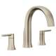 Two-Handle High Arc Roman Tub Faucet in Brushed Nickel