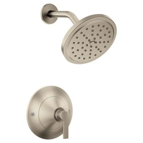Shower Trim Package with 1.75 GPM Single Function Eco-Performance Shower Head in Brushed Nickel
