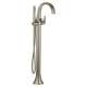 Single Handle Tub Filler with Hand Shower in Brushed Nickel