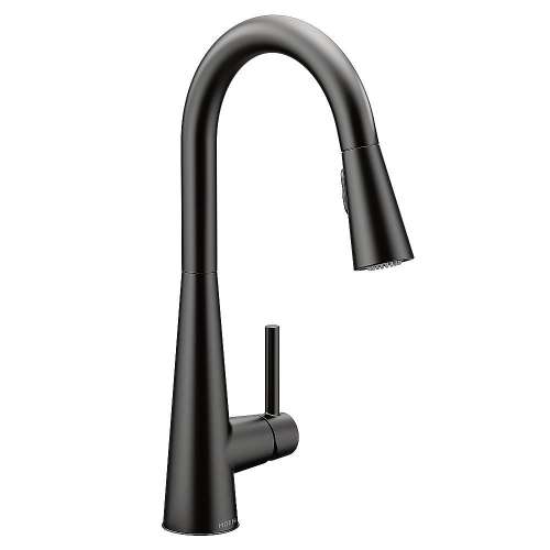 7864-M Sleek Matte Black One-Handle Pulldown Kitchen Faucet