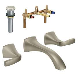 Voss KLVO-W-T6906BN Two-Handle Wall-Mount Lavatory Faucet in Brushed Nickel