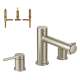 2-Handle Roman Tub Faucet with 1/2-Inch CC Rough-in in Brushed Nickel