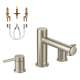 2-Handle Roman Tub Faucet with 1/2-Inch CPVC PEX Rough-in in Brushed Nickel
