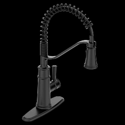Belfield 5927BL Matte Black One-Handle Pulldown Kitchen Faucet
