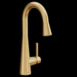 Sleek 7664BG Brushed Gold One-Handle Pulldown Bar Faucet