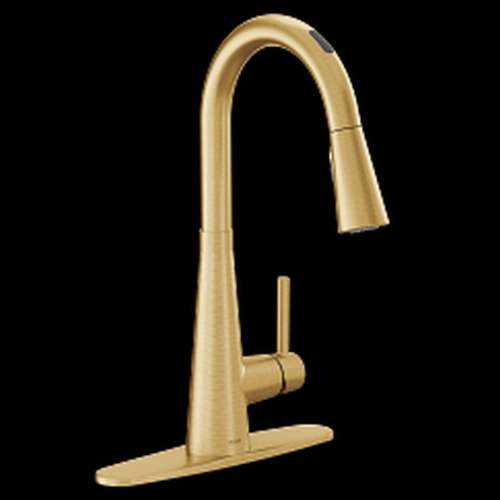 Sleek 7864EVBG Brushed Gold One-Handle Pulldown Kitchen Faucet