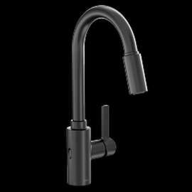 Genta LX 7882EWBL Matte Black One-Handle Pulldown Kitchen Faucet