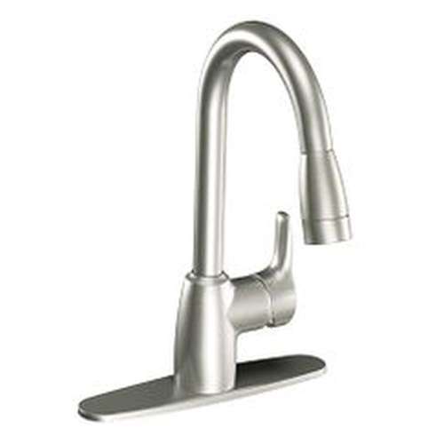 Baystone CA42519CSL Classic Stainless One-Handle Pullout Kitchen Faucet