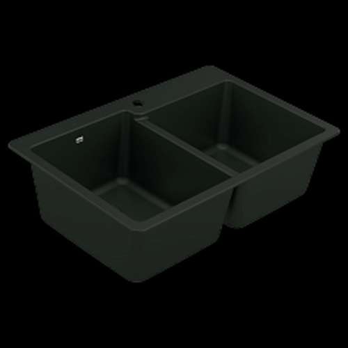 Host GGB3024B Granite Double Bowl Dual Mount Sink