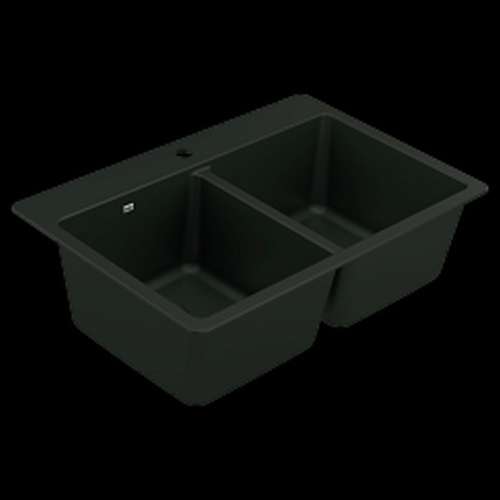 Host GGB3028B Granite Double Bowl Dual Mount Sink