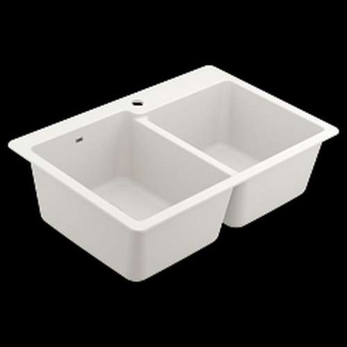 Host GGW3024B Granite Double Bowl Dual Mount Sink