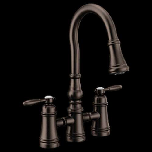 Weymouth S73204ORB Oil Rubbed Bronze Two-Handle Pulldown Kitchen Faucet