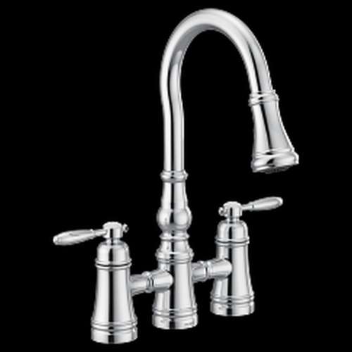 Weymouth S73204 Chrome Two-Handle Pulldown Kitchen Faucet