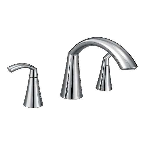 Glyde T373 Chrome Two-Handle Roman Tub Faucet