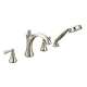 Polished Nickel Two-Handle Roman Tub Faucet Includes Hand Shower