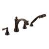 Wynford T654ORB Oil Rubbed Bronze Two-Handle Roman Tub Faucet Includes Hand Shower