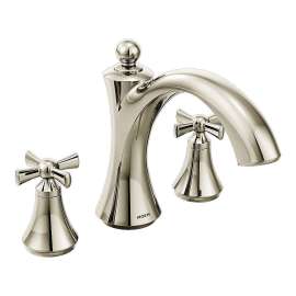 T657NL-M Wynford Polished Nickel Two-Handle Roman Tub Faucet