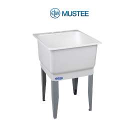 Laundry Tub 25x23 Floor Mount in White