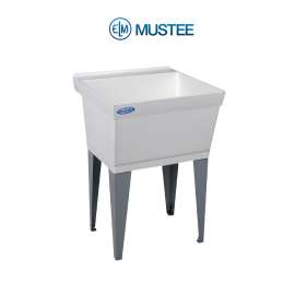 Utilatub 15F Laundry Tub 23.5x23 Floor Mount in White