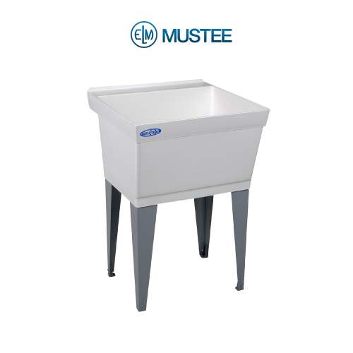 Utilatub 15F Laundry Tub 23.5x23 Floor Mount in White