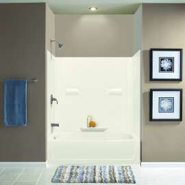 K-3060L-350BN 60-in x 30-in Tub/Shower Kit with Left Drain, Bone