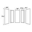 265WHT Durawall Shower Wall Fits Up To 40x69 Alcove in White