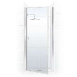 36.403 36" Pivot Door W/Clear Glass in Bright Silver