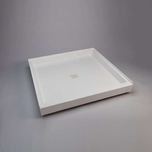 48 in. x 48 in. Shower Base with Integral Molded Drain in White