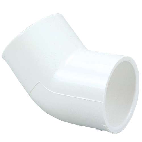 417-005 1/2 SXS 45 DEG ELL PVC 40, 45 Degrees  Elbow Slip x Slip - PVC Schedule 40, 4606