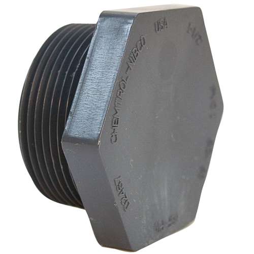 4516-4 2 THD PLUG PVC 80, Thread Plug MPT - PVC Schedule 80, 4516-4