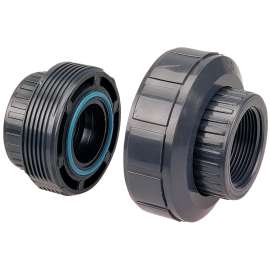 45333 3 SXT UNION PVC 80/FKM, FKM Female Adapter Union S x FPT - PVC Schedule 80, 4533-3