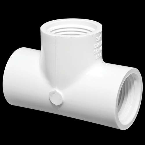 405-015 1 1/2 FXFXF TEE PVC 40 PUR, Tee FIPT x FIPT x FIPT - PVC Schedule 40, 4612-3-3