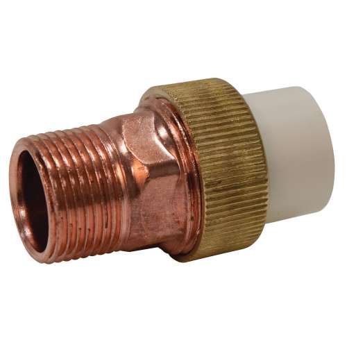 47334 3/4 SXCOPPER MIPT UNION CPVC CTS, Union CPVC Slip x Copper MIPT - CPVC-CTS, 4733-4  - Box of 10