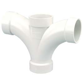 4835BR 2X1 1/2X1 1/2X1 1/2 HUB DBLE FIX PVC, Double Fixture Tee Hub - PVC DWV, 4835-B