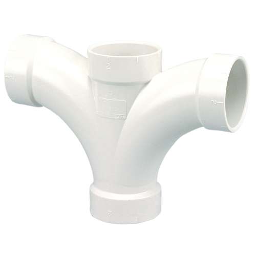 4835BR 2X1 1/2X1 1/2X1 1/2 HUB DBLE FIX PVC, Double Fixture Tee Hub - PVC DWV, 4835-B
