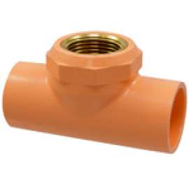 5012-S-BI 1X1X1/2 SH TEE SXSXF FP-CPVC, Tee - BlazeMaster CPVC, Sprinkler Head, Metal Thread, 5012-S-BI, 5012R-S-BI