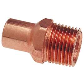 604-2 3/8 FTGXM ADAPTER WROT, Fitting Adapter Ftg x M - Wrot, 604-2  - Box of 50