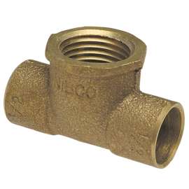 712R 3/8X3/8X1/4 CXCXF TEE CAST, Tee C x C x F - Cast, 712