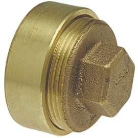 816S 2X1 1/2 FTGXCOW/PLUG DWV FLS FTG C/O, DWV Flush Fitting Cleanout Ftg x Cleanout w/Plug - Cast, 816-S  - Box of 10