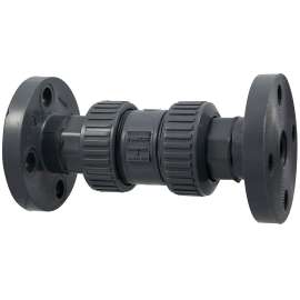 F45BC-E 3/4 FLG TU BALL CK EPDM PVC, Ball Check Valve - Flanged, True Union, PVC Schedule 80, EPDM, F45BC-E