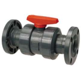 F45TB-V 1 1/2 FLG TUBV FKM PVC MOD-D, Ball Valve - Tru-Bloc True Union, PVC Schedule 80, FKM, F45TB-V